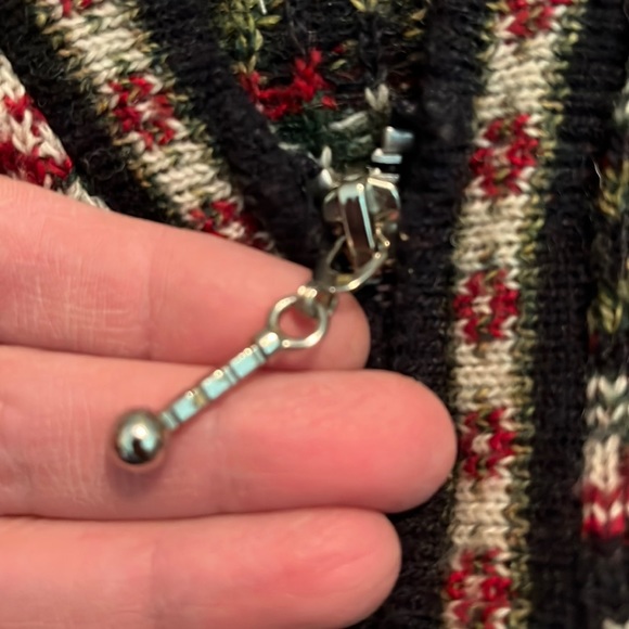 CABELLAS Size 2X NORDIC Ski Zipper Cardigan V-Neck Sweater Longline Cozy - Picture 10 of 16